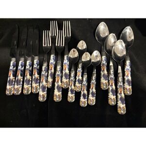 Tommy Bahama Tiki 16 piece utensil set Hawaiian tropical theme